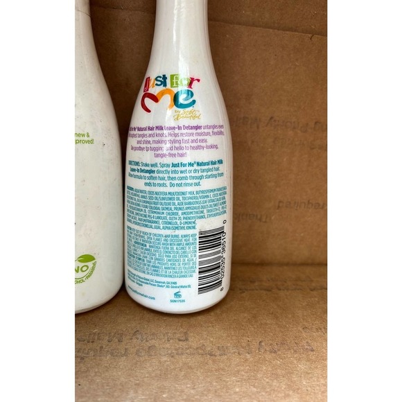 3 x Just for Me Natural Hair Milk Leave In Detangler 10 oz Coconut Exp 7/20+ - Picture 3 of 4